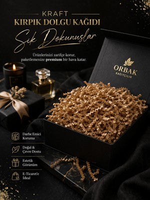 Orbak Kağıtçılık Kraft Kağıt Kırpık Dolgu Malzemesi 50 gr – Doğal Kutu Içi Koruyucu Ambalaj