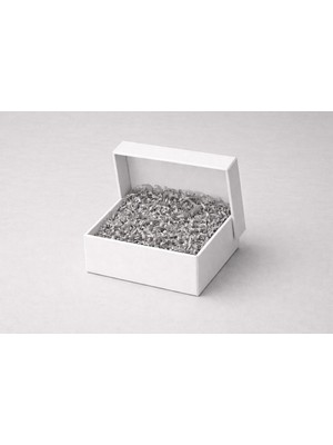 Orbak Kağıtçılık Beyaz Karton Takı Kutusu 9,5x9,5x2 cm – Kapaklı Model | 5 Adet + Gri Kırpık Kağıtlı