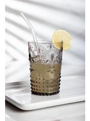 Küçük Hazine Akrilik Füme Tekli Kısa Bardak & Su Meşrubat Kahve Yanı Bardağı 400 ml ( Cam Değildir )