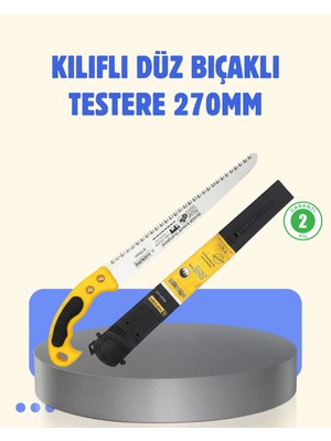 Mossem Kılıflı Budama Bahçe Testeresi 270 mm Düz Bıçaklı
