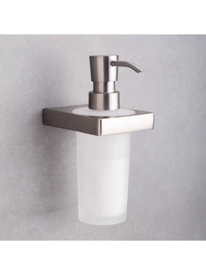 System Banyo Aksesuarları  Flat Sıvı Sabunluk Saten FÜME(BA1019 006 Bbn-C1)