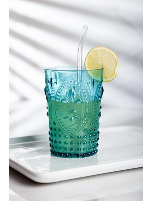 Küçük Hazine Akrilik Aquamarin Tekli Kısa Bardak & Su Meşrubat Kahve Yanı Bardağı 400 ml ( Cam Değildir )