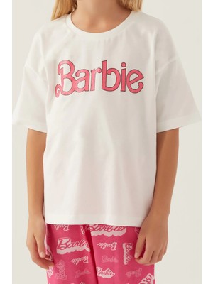 Modadua Barbie L1704-G Kız Çocuk Kısa Kol Pijama Takımı