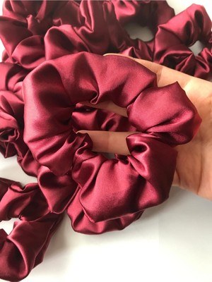 My Vintage Kına Nişan Düğün -Lastikli Simit Saten 20 Li Scrunchie Toka Seti Nedime Hediyesi Kına Toka