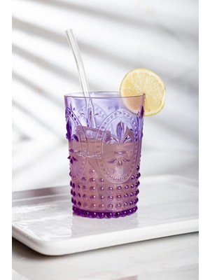 Küçük Hazine Akrilik Mor Kısa Bardak & Su Meşrubat Kahve Yanı Bardağı 400 ml ( Cam Değildir )