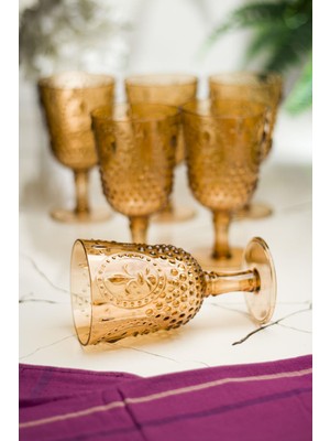 Küçük Hazine Akrilik Bal 6'lı Kadeh & Su Meşrubat Kahve Yanı Bardağı 450 ml ( Cam Değildir )