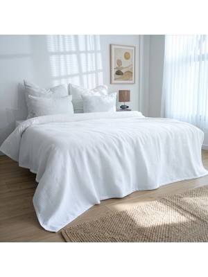 Tekstil Home Pike Çift Kişilik %100 Pamuk Bordürlü Model Lüx Yatak Örtüsü