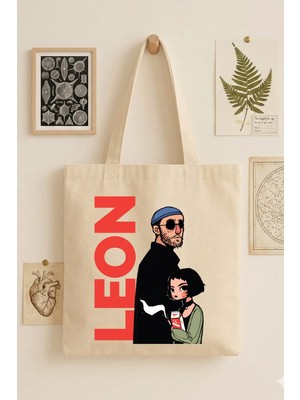 BarsDepo Leon (Sevginin Gücü) Baskılı Unisex Gabarin Bez Çanta  Çocuk/yetişkin