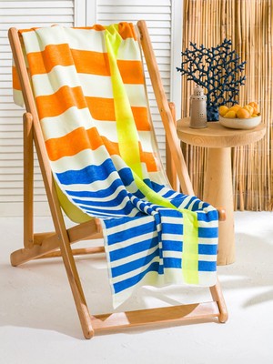 Lc Waikiki Yeni Sezon Çizgi Desenli Erkek Plaj Havlusu 70X150 cm