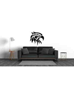 Kartal Figürü Duvar Modern Ahşap Tablo Dekor Siyah Renk 25 Cm.