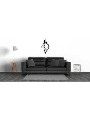 Kartal Figürü Duvar Modern Ahşap Tablo Dekor Siyah Renk 25 Cm.