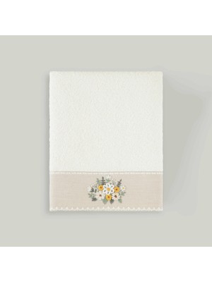 Linens Aurelia Pamuk 50X85 cm Yüz Havlusu Ekru