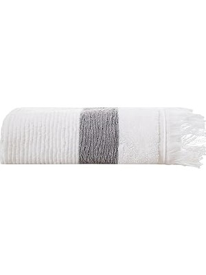 Uravas Store Home Borla Beyaz Havlu 30X50 cm
