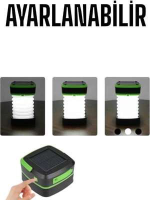 OEM Güneş Enerjili LED Lamba Kamp Lambası Katlanabilir Lamba USB Şarjlı - 6042-1126