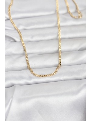 Meks cm 14K Gold Renk 60 cm Zincir Kadın Kolye 5886 - HEP-9829-5307
