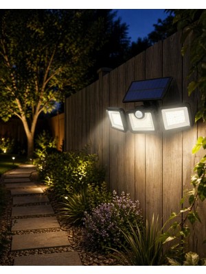 Oneol Yayınevi Solar LED Projektör Sensörlü Dış Mekan Güvenlik Lambası - 1OL9589-2226