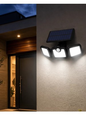 Oneol Yayınevi Solar Sensörlü LED Projektör Hareket Algılayıcılı Güneş Enerjili Bahçe Lam - 1OL7912-2185