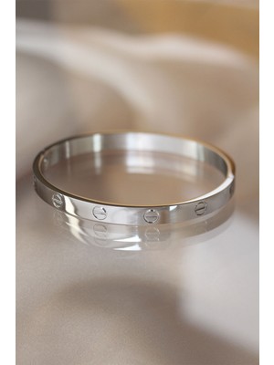 Tgzm 316L Çelik Silver Renk Bilezik 5886 - TG0012-2QE965