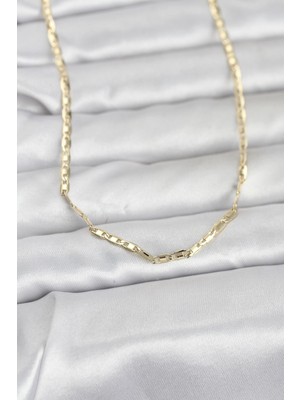 Tgzm cm 14K Gold Renk Gemici Zincir Model 60 cm Kadın Kolye 5886 - TG0012-2QLSQ1