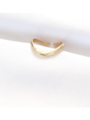 Tgzm Yassı Gold Renk Ayarlanabilir Yüzük 5886 - TG0012-2QERK7