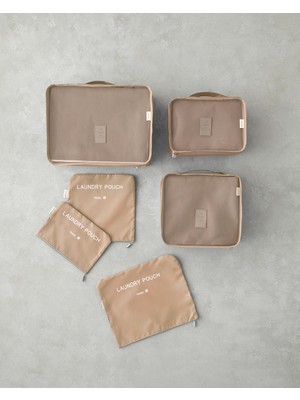 English Home Blare Polyester 6'lı Organizer Bej