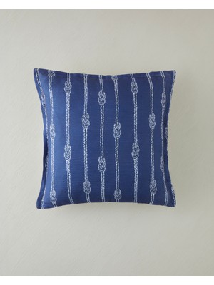 English Home Rope Kırlent Kılıfı 45X45 cm Lacivert