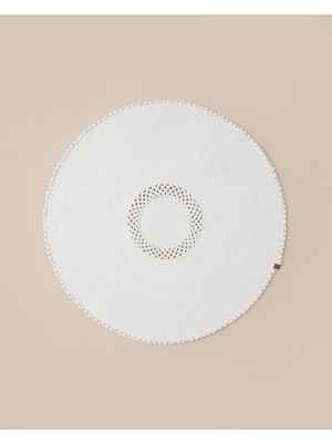 English Home Albus Dekoratif Jüt Kilim 100 cm Beyaz