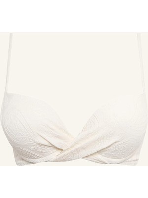 DeFacto Regular Fit Desenli Ekru Bikini Üstü E1539AX26SM