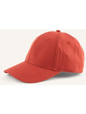 DeFacto Erkek Basic Keten Karışımlı Bordo Cap Şapka H5923AX26SM