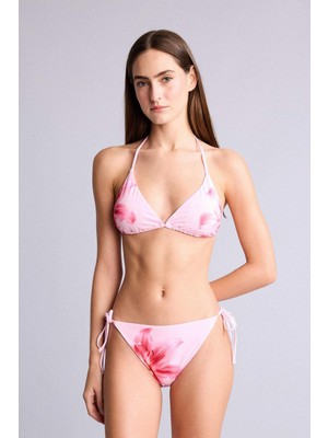 DeFacto Regular Fit Çiçekli Pembe Bikini Alt G5302AX26SM