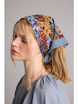 Manuka x DeFacto Kadın Çiçekli Pamuklu Bandana H9064AX26SM