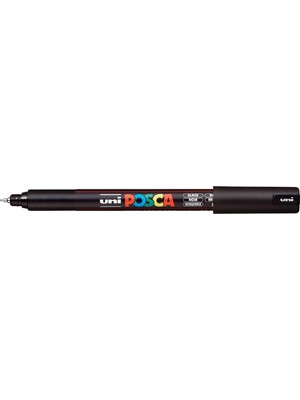  uni-ball posca 0.7 su bazlı poster markör kalem siyah pc-1mr (6 lı paket)