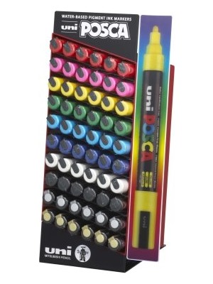  uni-ball posca 1.8-2.5 su bazli poster markör kalem 60 li set