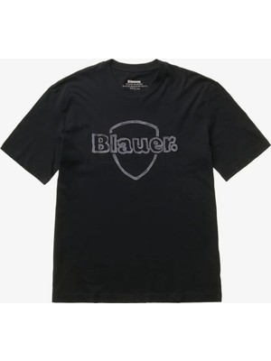 Blauer Siyah Erkek Regular Fit Logo Baskılı T-Shirt 26SBLUH02301-999 Montfern