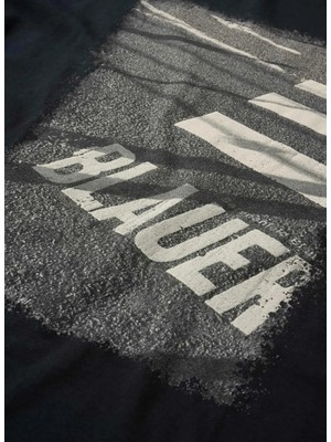 Blauer Siyah Erkek Regular Fit Logo Baskılı T-Shirt 26SBLUH02233-999 Ryder