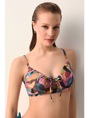 Suwen Leaf Balenli Bralet Bikini Üst