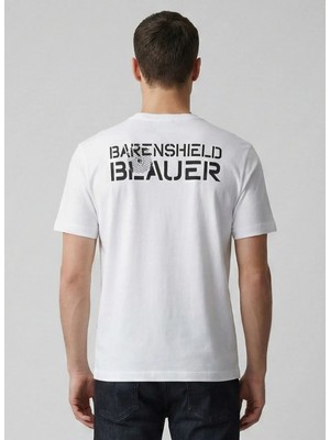 Blauer Beyaz Erkek Regular Fit Logo Baskılı T-Shirt 26SBLUH02237-100 Wallance