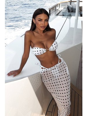BMD Alyana Brazilian Bikini Üçlü Set - Beyaz