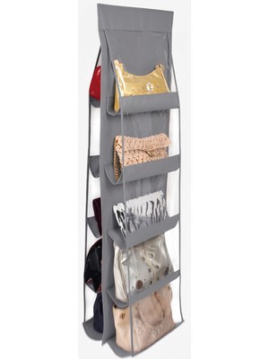 EC Shop Alas(3 Adet) Çanta Düzenleyici Çanta Askılığı 10 Lu Dolap Içi Düzenleyici 37*125 cm
