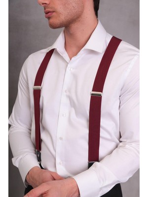 Cotton Lab Bordo Erkek Pantolon Askısı