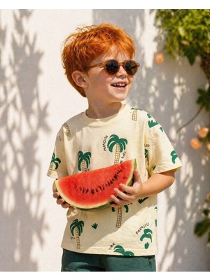 Baby Lory Kids Store Palmiye Ağaç Desenli Erkek Çocuk T-Shirt