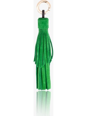 ByTooche Tassel Hakiki Deri El Yapımı Püskül Anahtarlık & Çanta Charmı, Charm