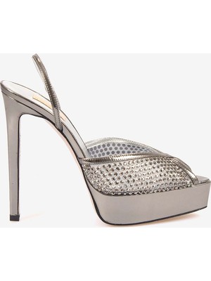 Hawen Angels Kadın Fileli 14CM Uzun Topuklu Gece & Abiye Ayakkabı 9081