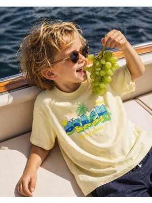 Baby Lory Kids Store Beach Yazılı Erkek Çocuk T-Shirt