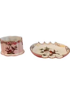 Herend Küllük ( 13,5 cm x 10,5 Cm) ve Sigaralık (7,5 cm x 5,5 cm )