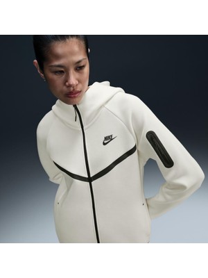 Nike Tech Fleece Windrunner Hoodie 2 Kadın Krem Renk Sweatshirt