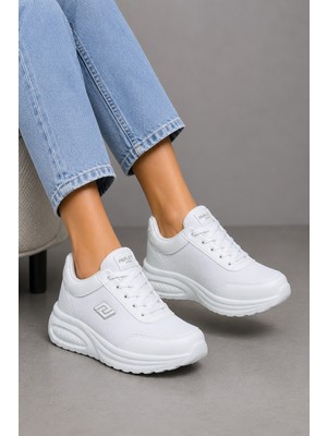 Celira Prl Beyaz Anorak Kadın Sneaker Spor Ayakkabı 724