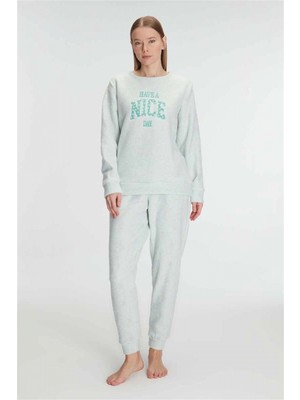 Pileli Store  Anıl  Uzun Kollu Polar Pijama Takımı – Yumuşak Dokulu, Sıcak Tutan Kışlık Takım 11269