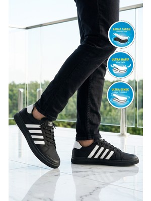 Walkway 2060 Elva M Siyah-Beyaz-Siyah Erkek Spor Ayakkabı