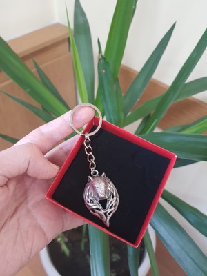Vintage Takı Vintage Gümüş Kaplama Kurt Bozkurt Göktürk Sembolü Anahtarlık & Vintage Kurt Bozkurt Çanta Aksesuarı